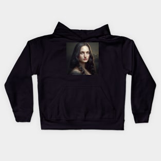 Mona Lisa Gorgeous Portrait Painting Kids Hoodie